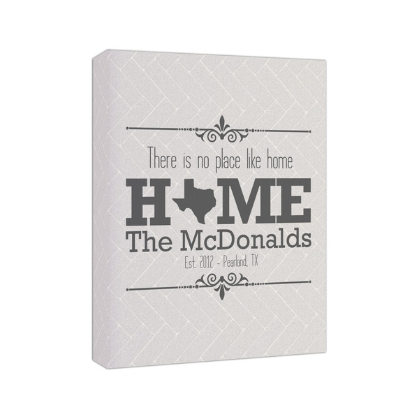 Home State 8x10 - Canvas Print - Angled View