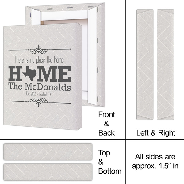 Home State 8x10 - Canvas Print - Approval