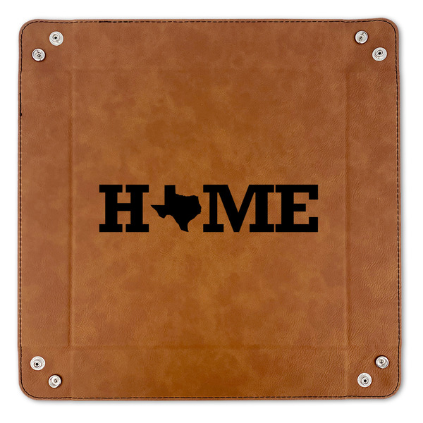 Home State 9" x 9" Leatherette Snap Up Tray - APPROVAL (FLAT)