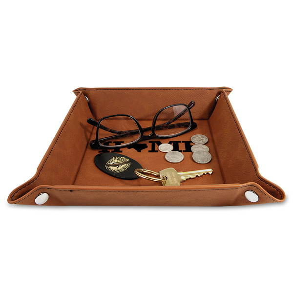 Home State 9" x 9" Leatherette Snap Up Tray - STYLED