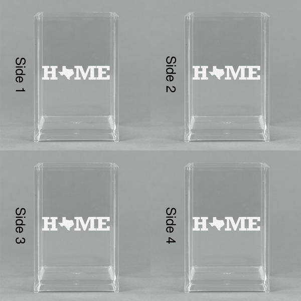 Home State Acrylic Pen Holder - All Sides