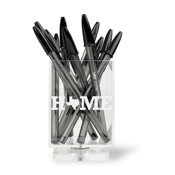 Home State Acrylic Pencil Holder - FRONT