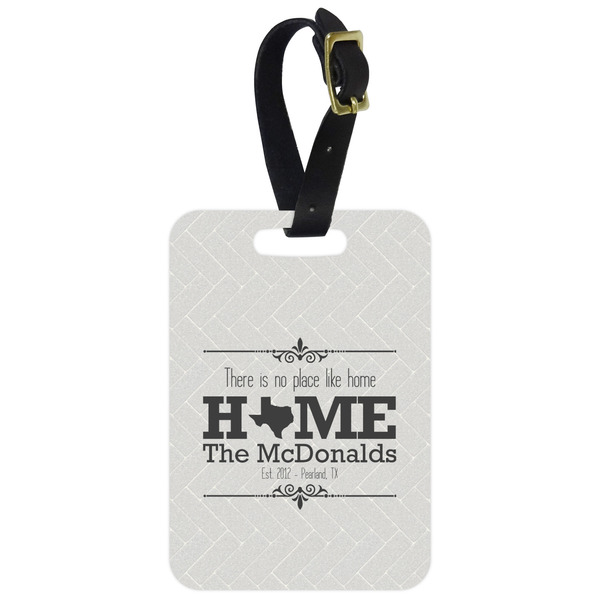 Custom Home State Metal Luggage Tag w/ Name or Text