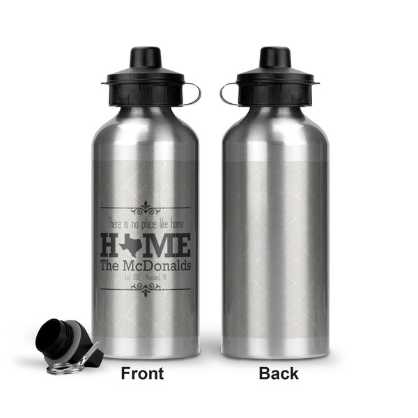 Home State Aluminum Water Bottle - Front and Back