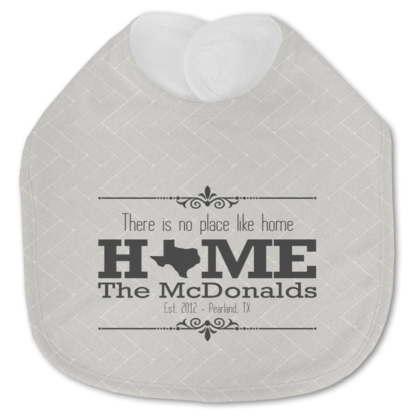 Custom Home State Jersey Knit Baby Bib w/ Name or Text