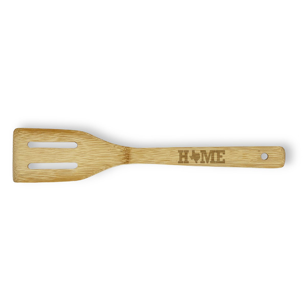 Custom Home State Bamboo Slotted Spatula - Double Sided (Personalized)