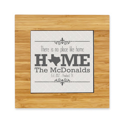 Home State Bamboo Trivet with Ceramic Tile Insert (Personalized)