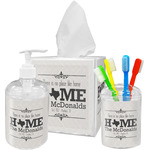 Home State Acrylic Bathroom Accessories Set w/ Name or Text