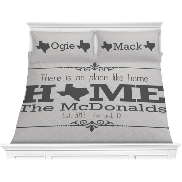 Custom Home State Comforter Set - King (Personalized)