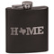 Home State Black Flask - Engraved Front