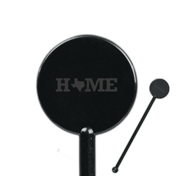 Home State 5.5" Round Plastic Stir Sticks - Black - Single Sided