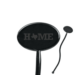 Home State 7" Oval Plastic Stir Sticks - Black - Double Sided