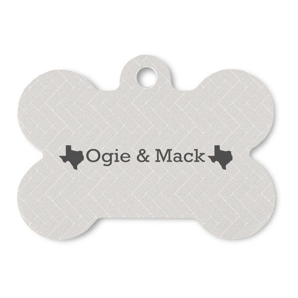 Custom Home State Bone Shaped Dog ID Tag (Personalized)