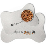 Home State Bone Shaped Dog Food Mat (Personalized)
