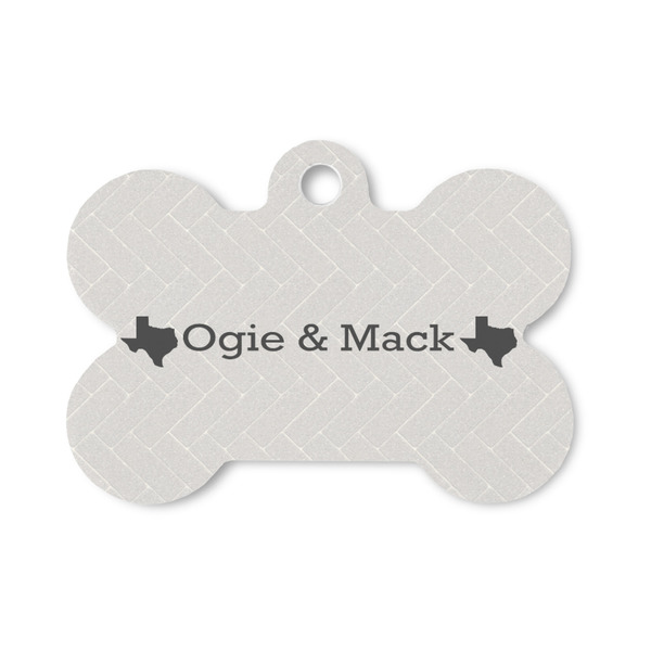 Custom Home State Bone Shaped Dog ID Tag - Small (Personalized)