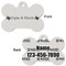 Home State Bone Shaped Dog Tag - Front & Back