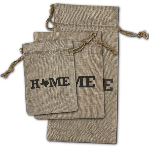 Home State Burlap Gift Bags - (PARENT MAIN) All Three