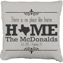 Home State Faux-Linen Throw Pillow 16" (Personalized)