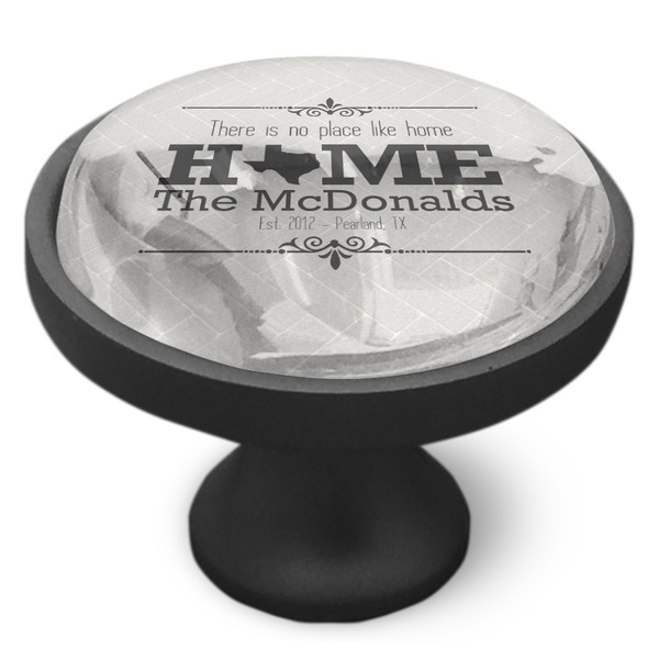 Home State Cabinet Knob - Black - Side