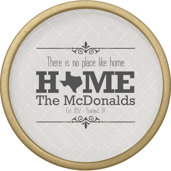 Home State Cabinet Knob - Gold - Front