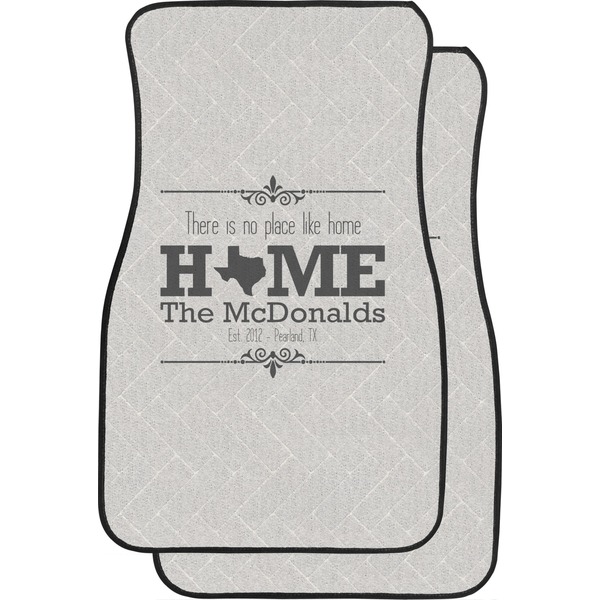 Custom Home State Car Floor Mats (Front Seat) (Personalized)