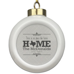 Home State Ceramic Ball Ornament (Personalized)