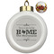 Home State Ceramic Christmas Ornament - Poinsettias (Front View)
