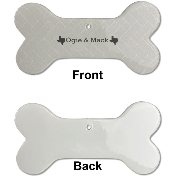 Home State Ceramic Flat Ornament - Bone Front & Back Single Print (APPROVAL)