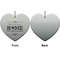 Home State Ceramic Flat Ornament - Heart Front & Back (APPROVAL)