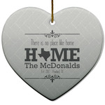 Home State Heart Ceramic Ornament w/ Name or Text