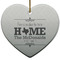Home State Ceramic Flat Ornament - Heart (Front)