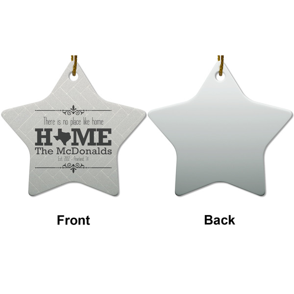 Home State Ceramic Flat Ornament - Star Front & Back (APPROVAL)
