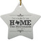 Home State Ceramic Flat Ornament - Star (Front)
