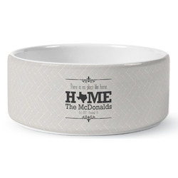 Home State Ceramic Dog Bowl - Medium (Personalized)
