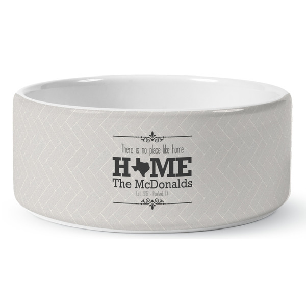 Custom Home State Ceramic Dog Bowl - Medium (Personalized)