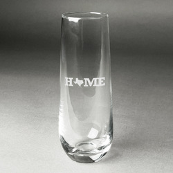 Home State Champagne Flute - Stemless Engraved - Single (Personalized)