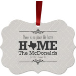 Home State Metal Frame Ornament - Double Sided w/ Name or Text
