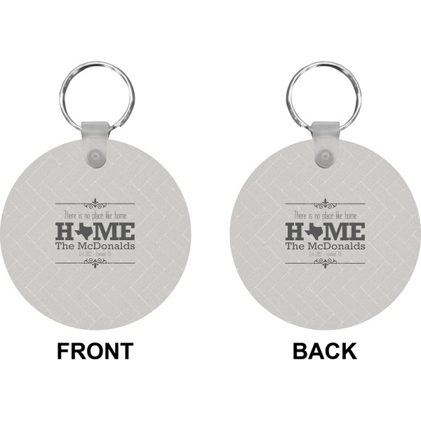 Home State Circle Keychain (Front + Back)