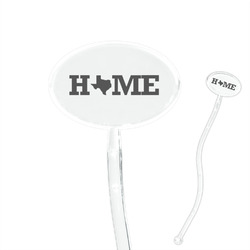 Home State 7" Oval Plastic Stir Sticks - Clear