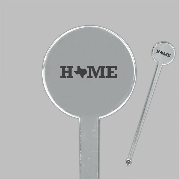 Home State Clear Plastic 7" Stir Stick - Round - Closeup