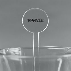 Home State 7" Round Plastic Stir Sticks - Clear