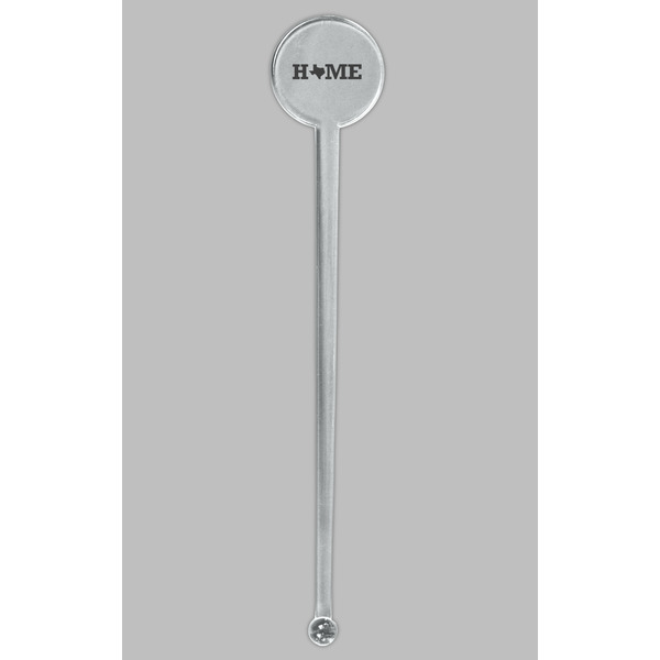 Home State Clear Plastic 7" Stir Stick - Round - Single Stick
