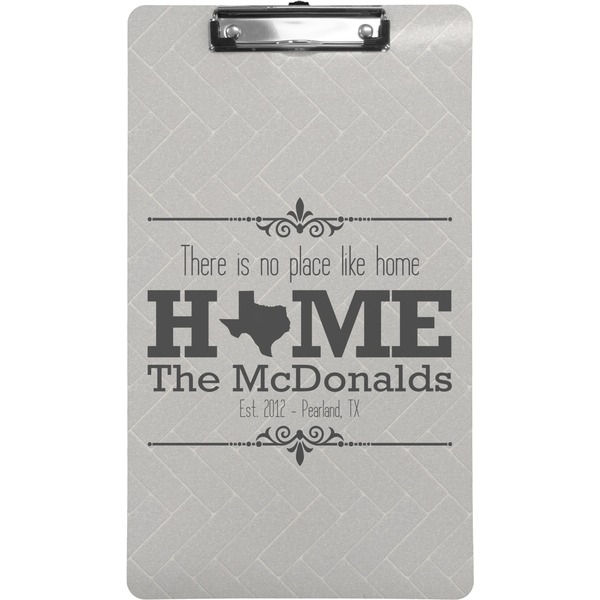 Custom Home State Clipboard (Legal Size) (Personalized)