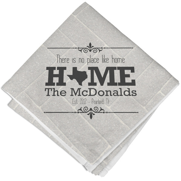 Custom Home State Cloth Cocktail Napkin - Single w/ Name or Text