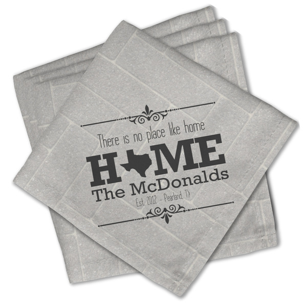 Custom Home State Cloth Cocktail Napkins - Set of 4 w/ Name or Text