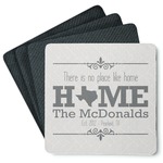 Home State Square Rubber Backed Coasters - Set of 4 (Personalized)