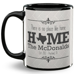 Home State 11 Oz Coffee Mug - Black (Personalized)