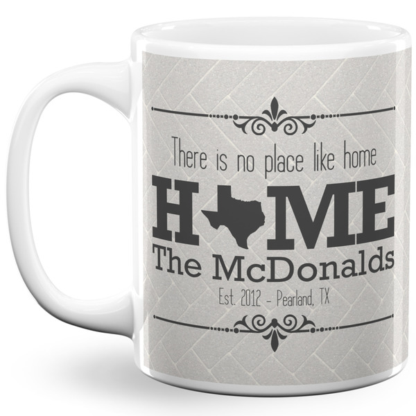 Custom Home State 11 Oz Coffee Mug - White (Personalized)