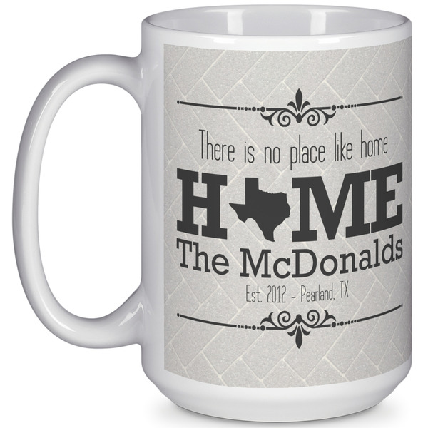 Custom Home State 15 Oz Coffee Mug - White (Personalized)