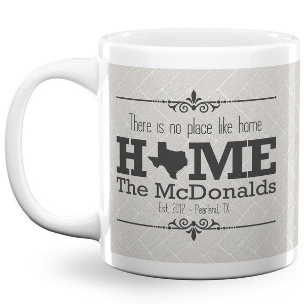 Custom Home State 20 Oz Coffee Mug - White (Personalized)